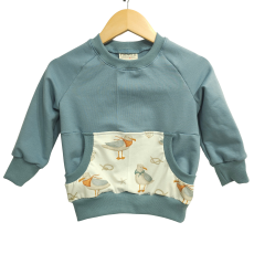 Pullover [ Kids 1-7 Jahre ] Küstenkind Möwe (Sweat taubenblau)